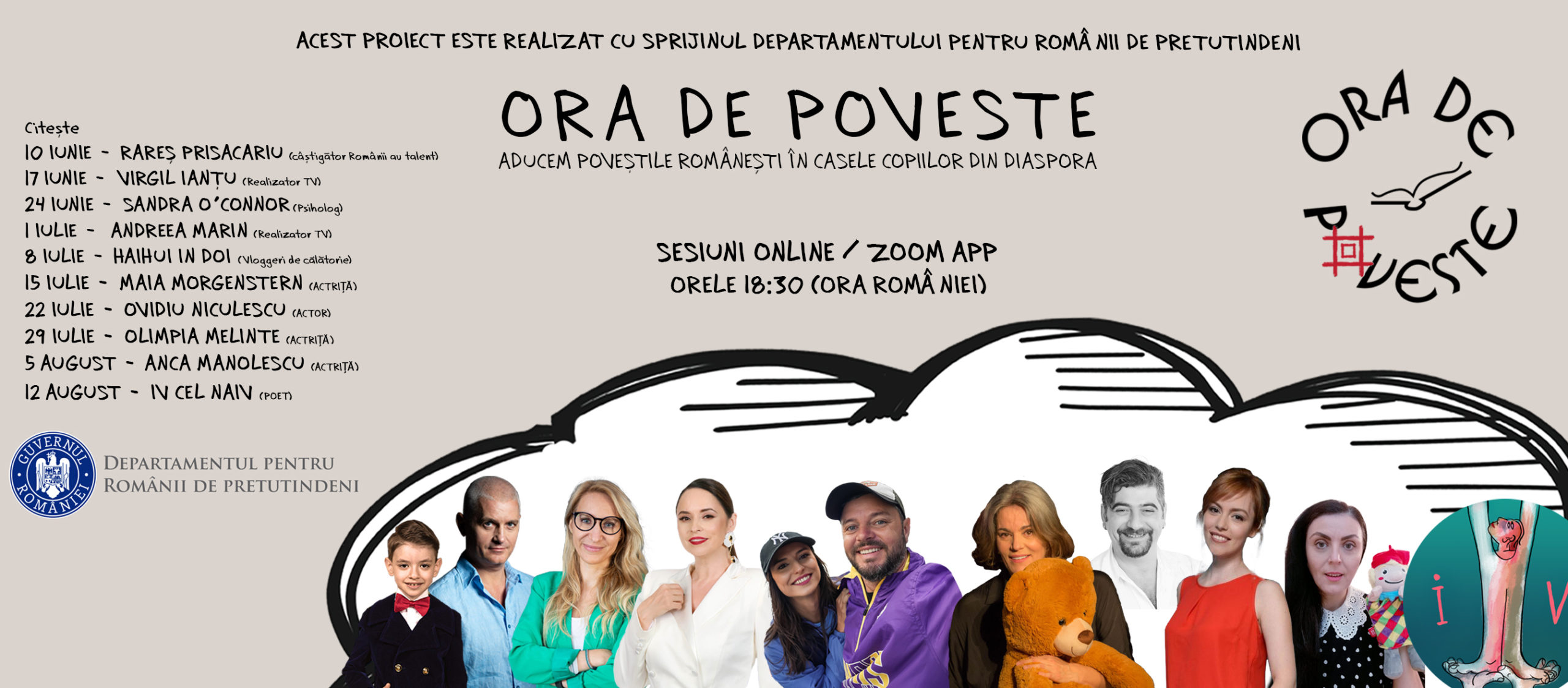 Proiectul Ora de poveste 2023 – La final: zece vedete au citit povești românești copiilor din diaspora