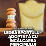 Legea Sportului – adoptată în mod neconstituțional