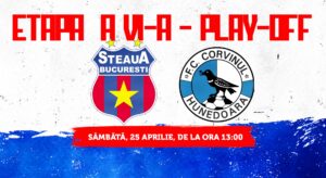 Etapa a VI-a, play-off: Steaua Bucureşti – Corvinul Hunedoara